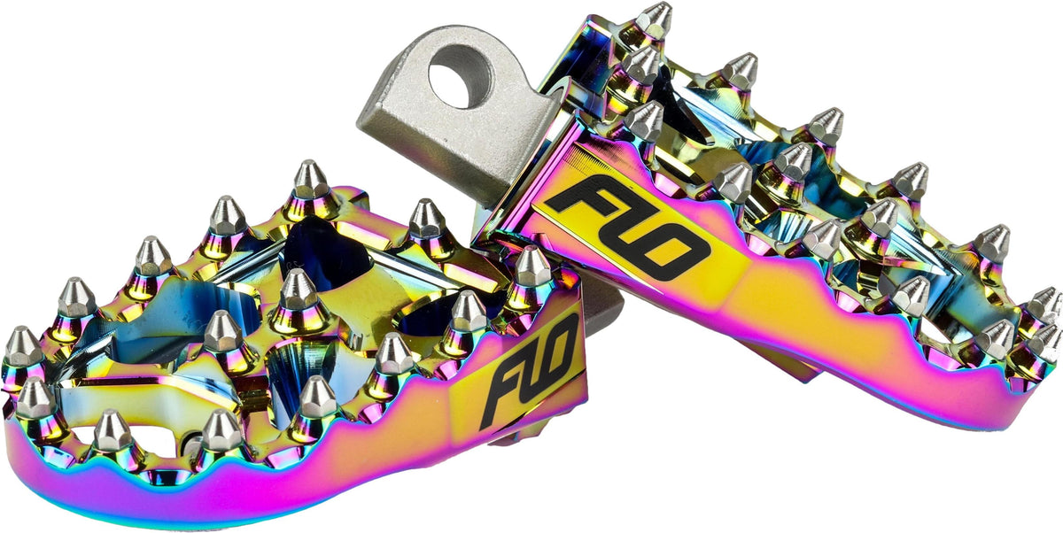 Moto Style Footpeg Set Blue 2"x 3.125" - Purpose Built Motorcycles