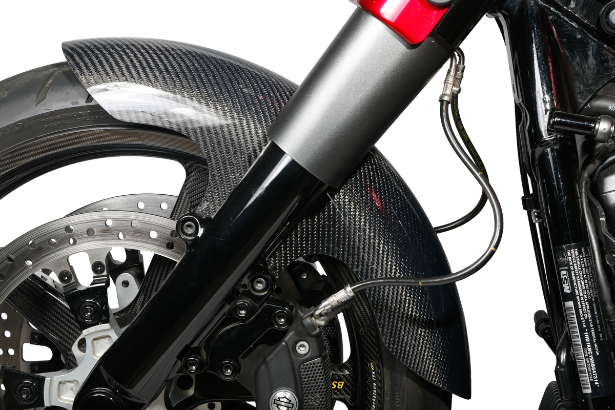 Hofmann Designs Carbon Fiber Shorty Fender Front 21" Flh 14-22 - Purpose Built Motorcycles