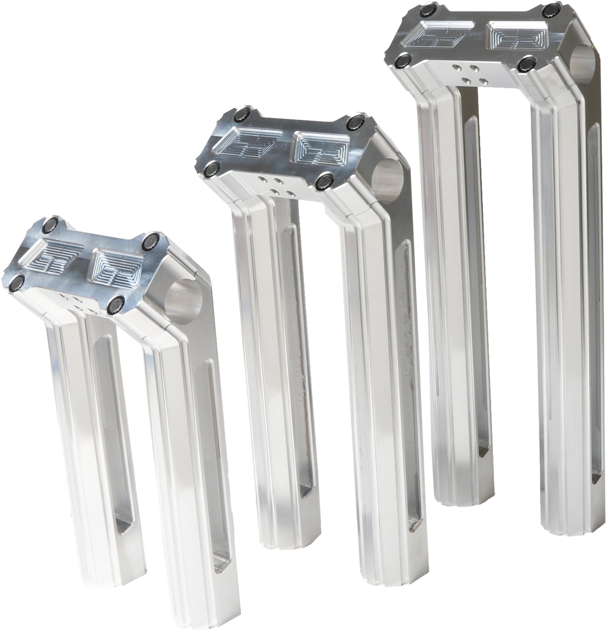 H/d Billet Risers 8" Raw Kickback - Purpose Built Motorcycles