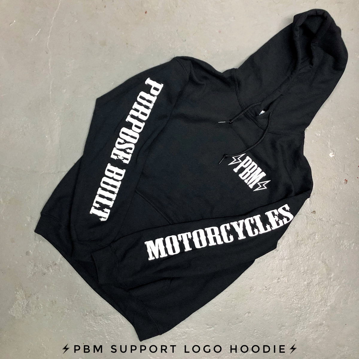 PBM SUPPORT LOGO HOODIE - Purpose Built Motorcycles
