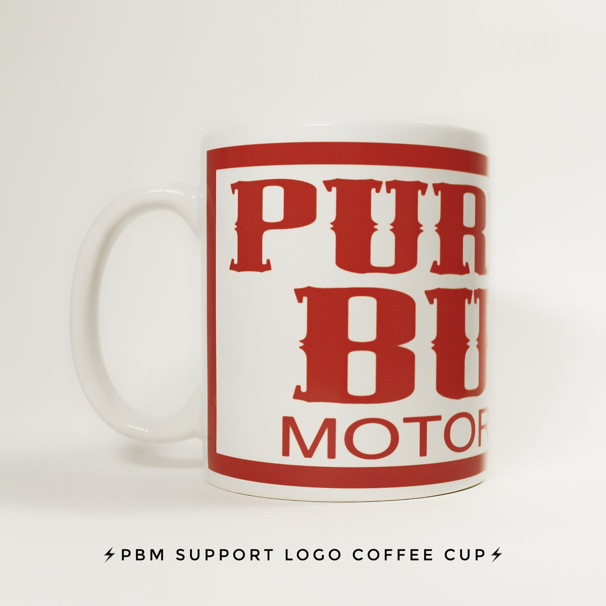 PBM SUPPORT LOGO COFFEE MUG - Purpose Built Motorcycles