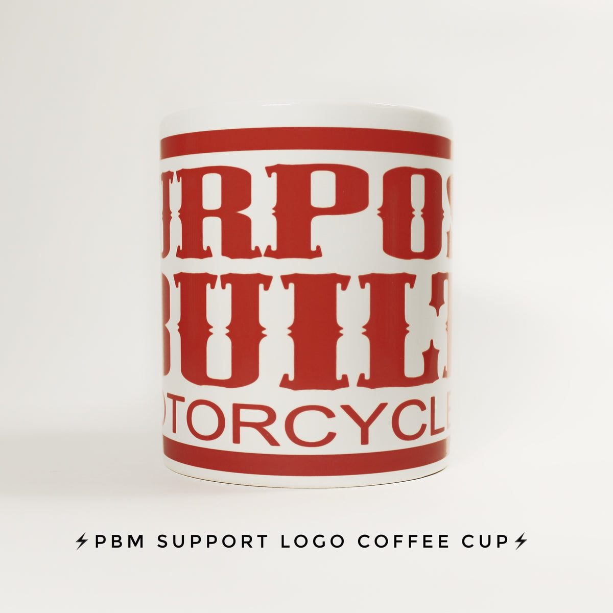 PBM SUPPORT LOGO COFFEE MUG - Purpose Built Motorcycles