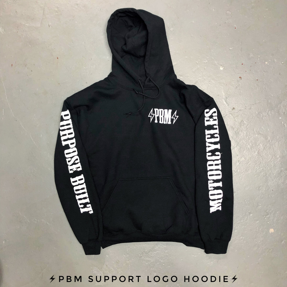 PBM SUPPORT LOGO HOODIE - Purpose Built Motorcycles