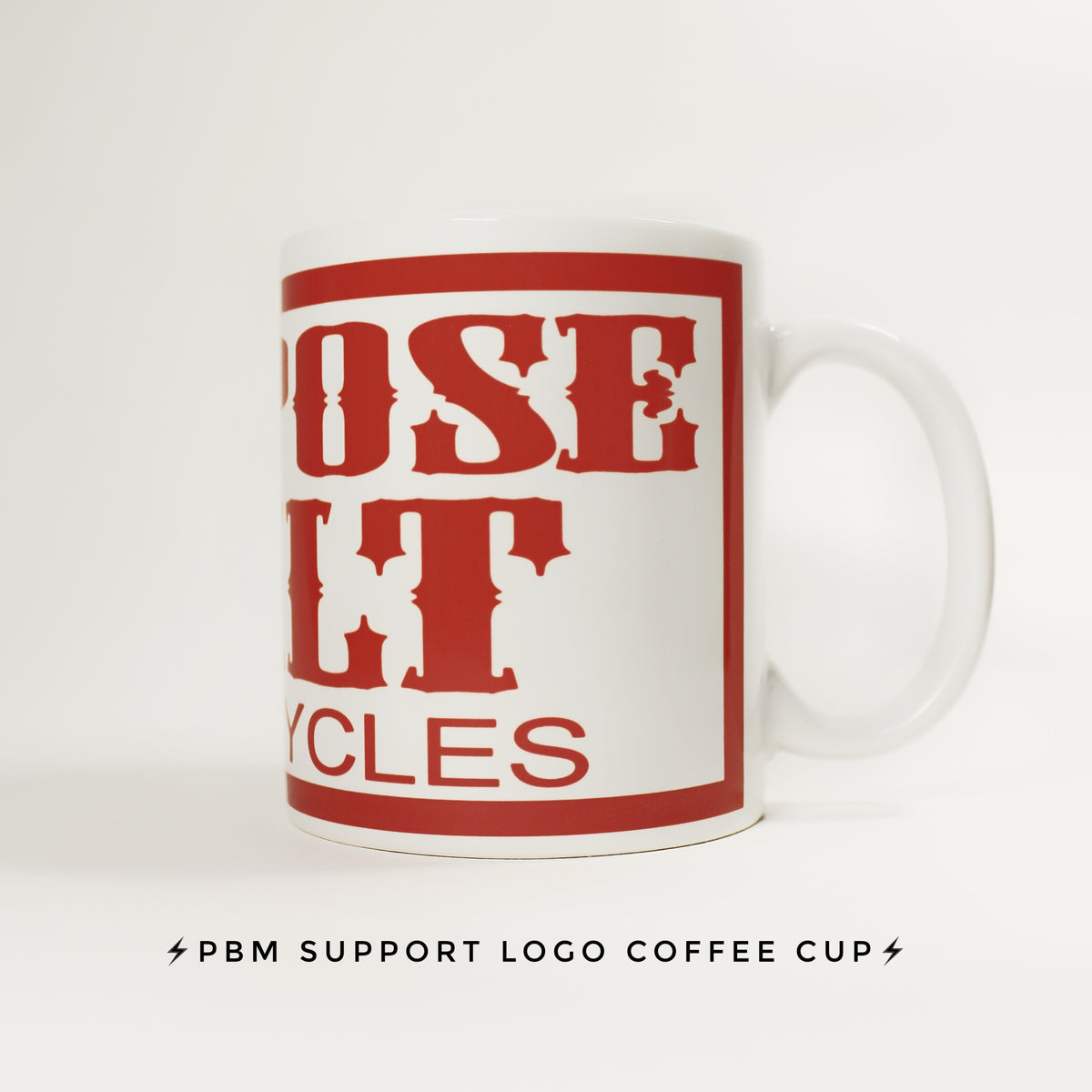 PBM SUPPORT LOGO COFFEE MUG - Purpose Built Motorcycles