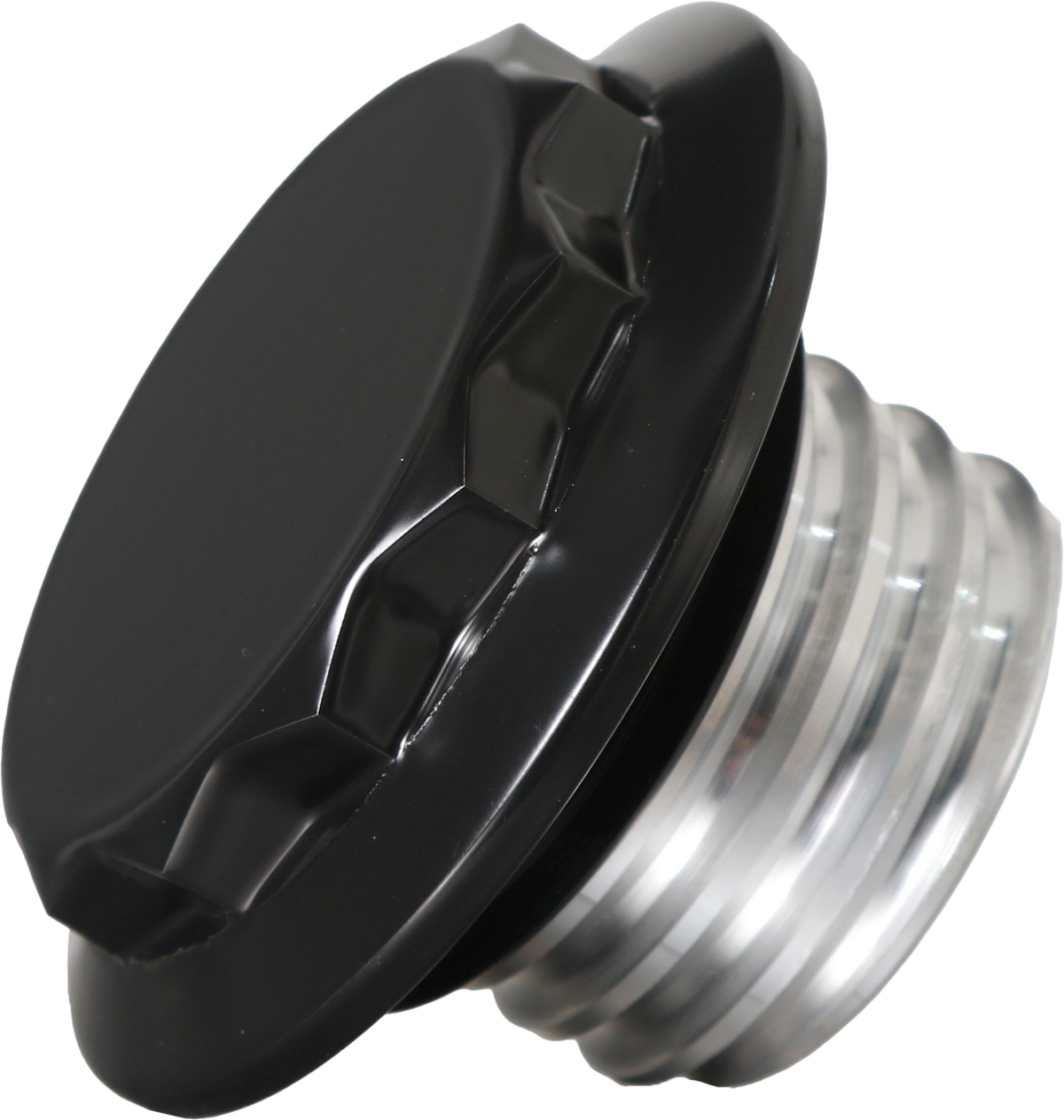 HOFMANN DESIGNS H/D Billet 12 Point Non-vented Black Fuel Cap - Purpose Built Motorcycles