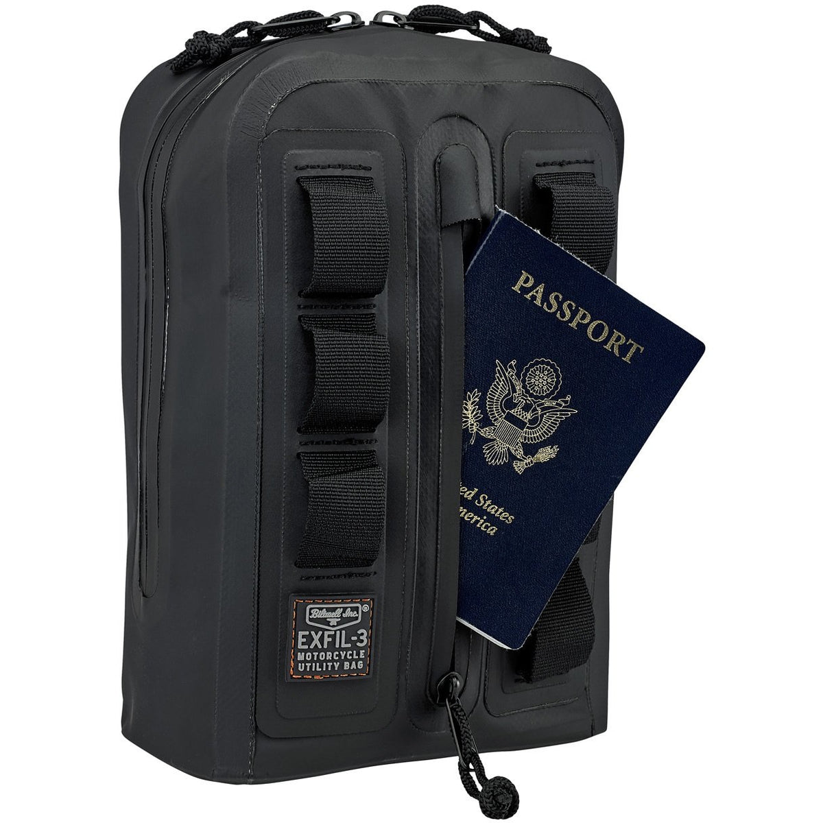 Biltwell Exfil-3 Bag/Bar Bag - Black - Purpose Built Motorcycles