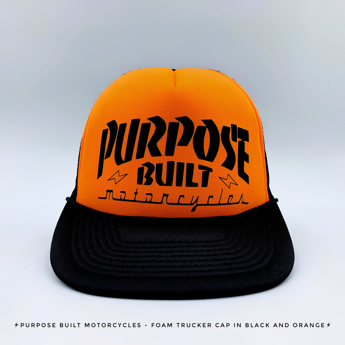 FOAM SKATE TRUCKER HAT IN HI-VIS OPTIONS - Purpose Built Motorcycles