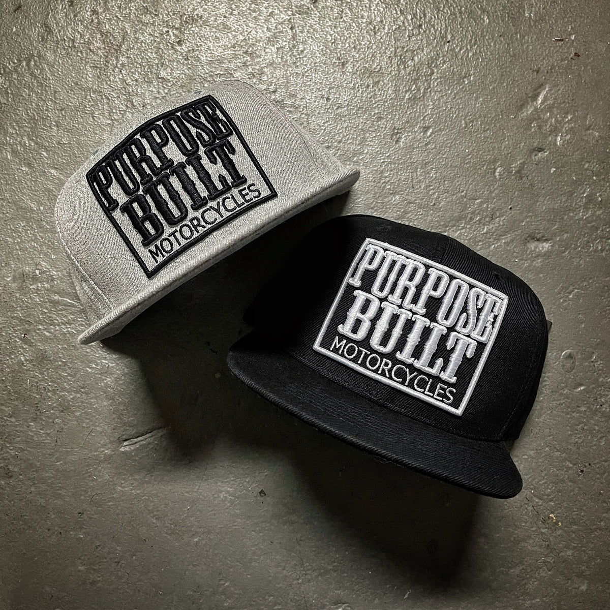 EMBROIDERED PURPOSE BUILT MOTORCYCLES SUPPORT LOGO SNAPBACK HAT - Purpose Built Motorcycles