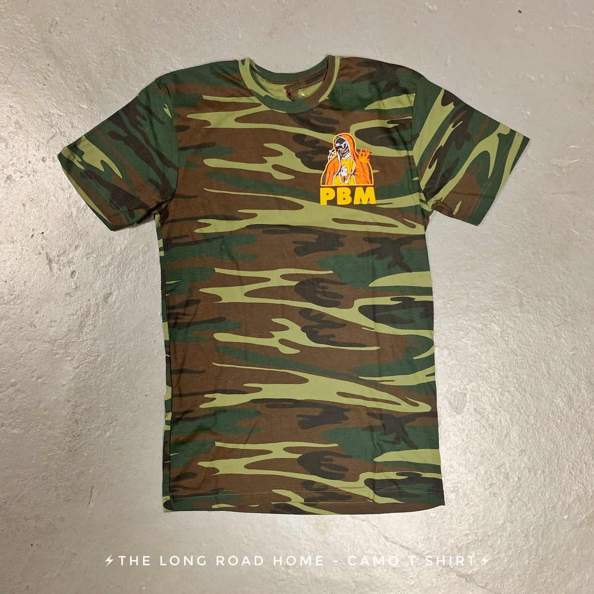 THE LONG ROAD HOME CAMO T-SHIRT - Purpose Built Motorcycles