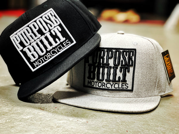 EMBROIDERED PURPOSE BUILT MOTORCYCLES SUPPORT LOGO SNAPBACK HAT - Purpose Built Motorcycles