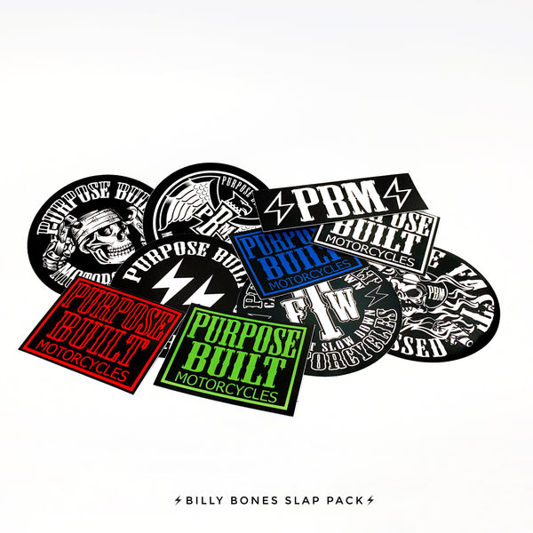 Billy Bones 10 Sticker Slap Pack - Purpose Built Motorcycles