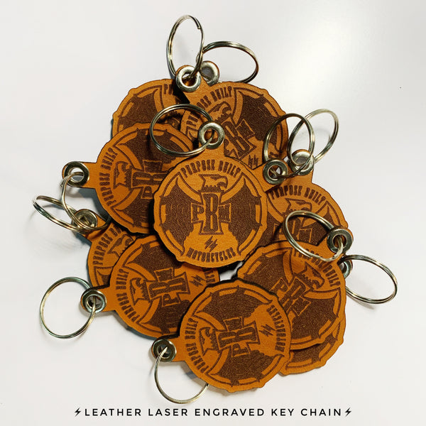 Leather War Eagle Key Chain - Purpose Built Motorcycles